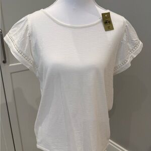 LOFT Women's White Short Sleeve Tee